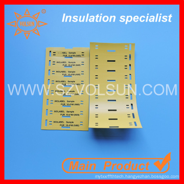 VW-1 Polyolefin Yellow Printable Marker Tags for Cable/Wire Identification